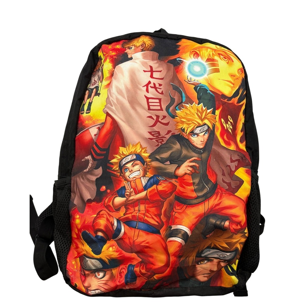 Bioworld Naruto Shippuden Backpack 3D Quilted Anime Character School Bag 15"